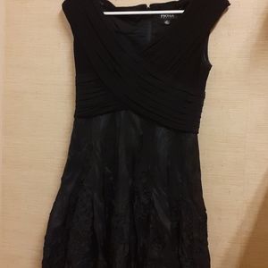 Adrianna Papell Black Floral Dress